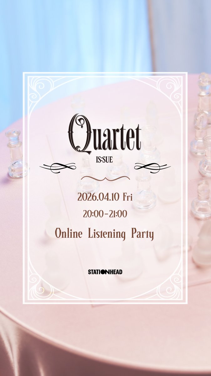 issue_is_coming's tweet image. IS:SUE 1ST ALBUM "QUARTET"
Online Listening Party

Start!

メンバーが音声でも登場します
ぜひお楽しみください！

➫ STATIONHEAD
stationhead.com/issueofficial

➫ How
universal-music.co.jp/other/umjstati…

#ISSUE #QUARTET