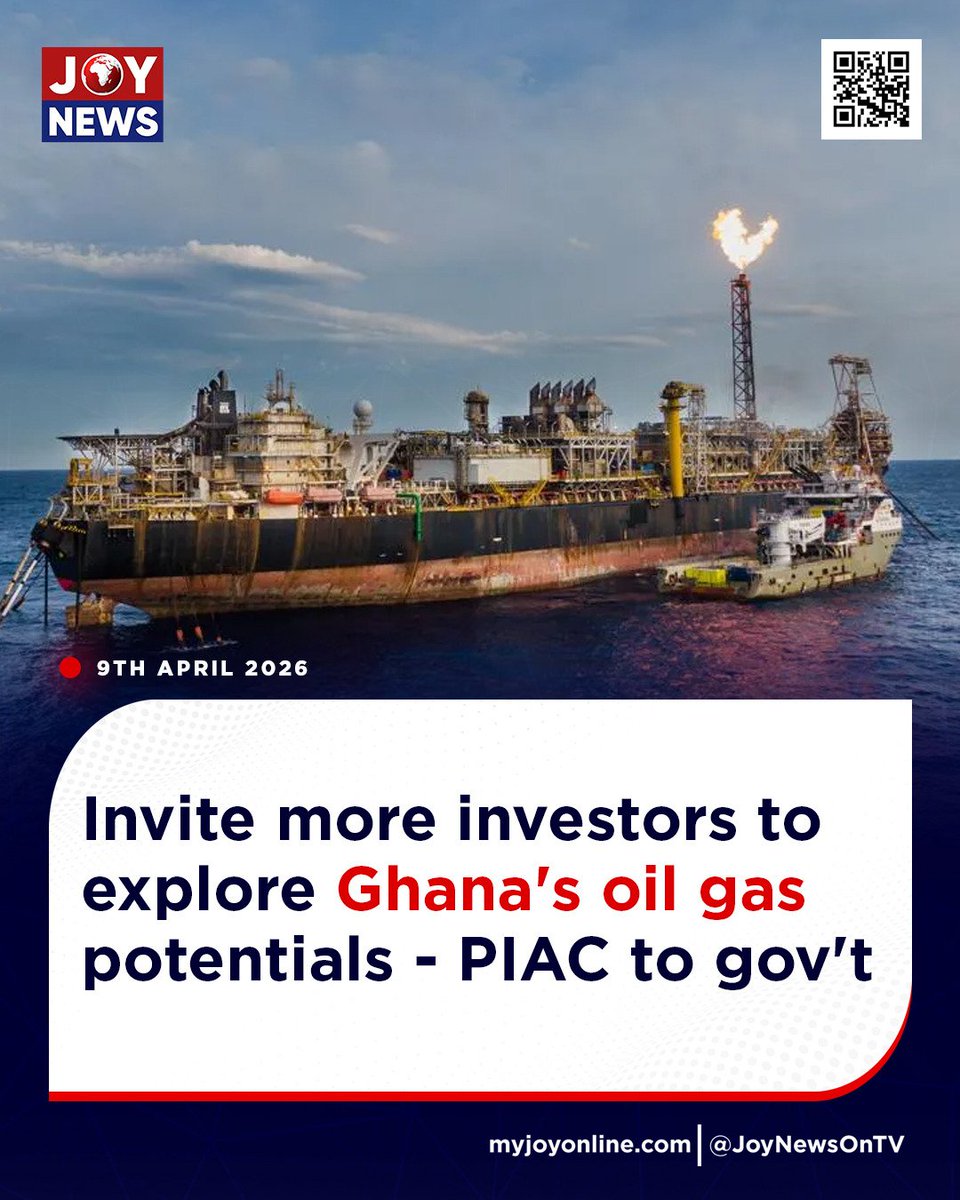 Joy997FM's tweet image. Invite more investors to explore Ghana's oil gas potentials - PIAC to gov't

Follow our WhatsApp channel for all the breaking stories: tinyurl.com/JoyNews-WhatsA…

#JoyNews #Viral #Explorepage #Ghana #JoyFM #GhanaNews #Ghana #NewsUpdate #Africa #GhPolitics #News #AfricaNews
