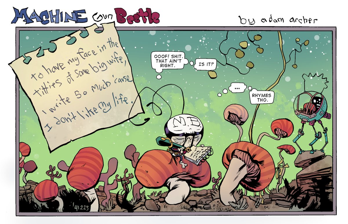 AdamArcherArt's tweet photo. #MachineGunBeetle # 67 π
80 on my site if you're a masochist.
#comicstrips #comicstrip https://t.co/H7OHfxwkhz