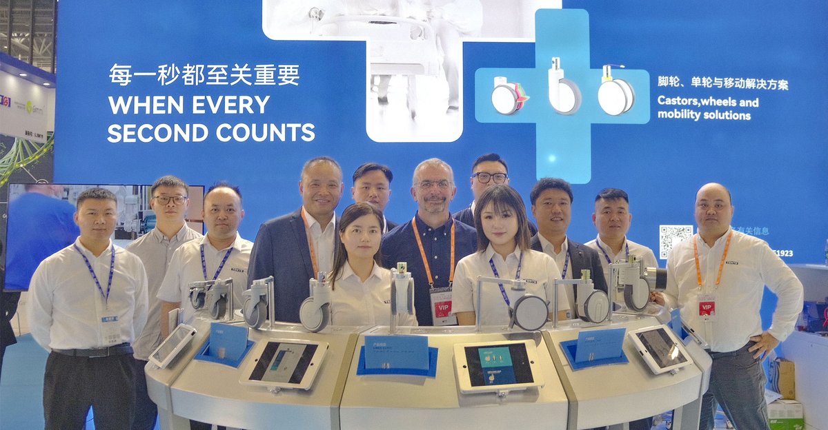 tenteworld's tweet photo. Our TENTE China team welcomes you to CMEF 2026 Shanghai 🇨🇳! Discover the Linea e-lock and smart mobility solutions. #tenteglobal #cmef #medicaltechnology #healthcareinnovation #hospitalequipment #shanghai https://t.co/o42M7gSt27