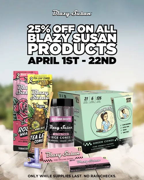 Blazy Susan just got 25% cheaper!

ALL Blazy products are on sale until April 22nd. Catch this while can!

Check it out at thecloudsupply.com/Blazy420

#TheCloudSupply #Sale #fourtwenty #BlazySusan #promo #discount #wholesale #distro