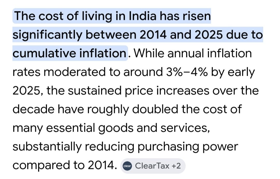 Approve003's tweet photo. @Mrsinha Sabka Hisab chodo, Sab ka Pishab nikal gaya. In 10 yrs cost essential items have increased by 100%! https://t.co/flKeka9m6R