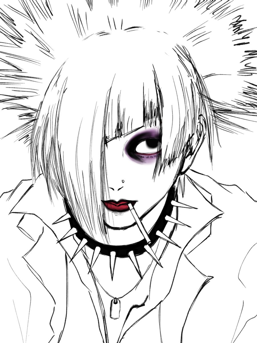 zzdlsz's tweet photo. こんなのしか描いてなーい🚬🥀
 #vkei #イラスト #ヴィジュアル系 https://t.co/dqHmNSKXMD