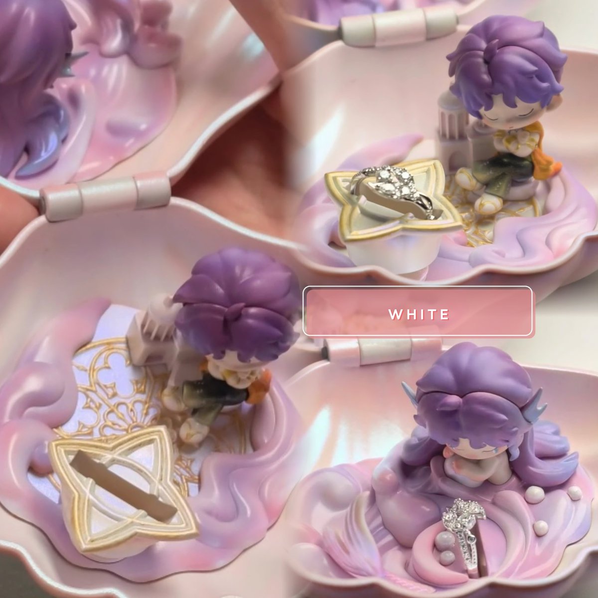 [Pre] Figure &amp; Ring Box：Sea God
•ปิด：24 เมษา 20:00
•วัสดุ：PVC+ABS
•ขนาด(พับ)：10*10cm
•กางออก：～20*10cm
•สี：ชมพูอมทอง | ขาวชมพู | ฟ้า | ม่วง
•ราคา：450฿/ชิ้น
— ไม่รวมค่าส่งมาส(ถ้ามี)
— ไม่รวมค่าส่งในประเทศ
•ผลิต~120วัน+
•สั่งพรี DM
#มินนิพรีLAD #LoveandDeepspace