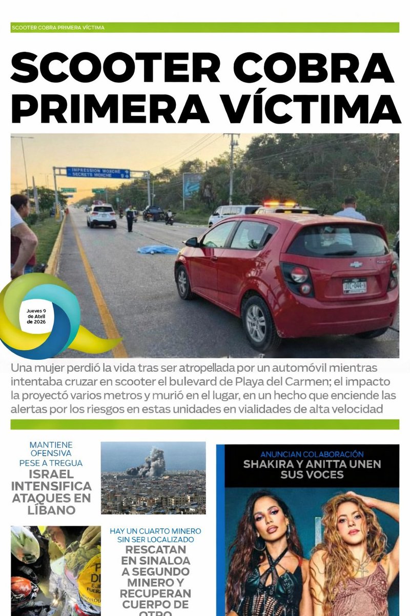 ¡Buenos días! Portada y contraportada jueves 9 de abril de 2026