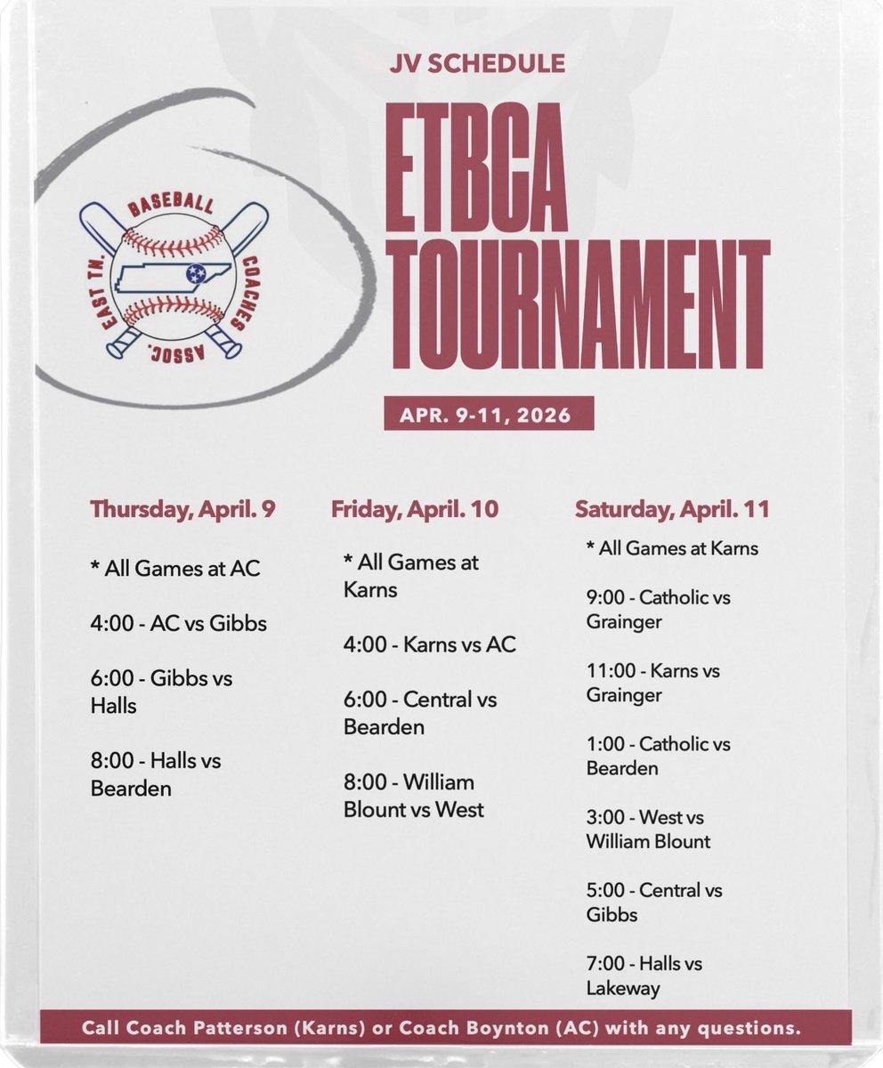 Karns High School Baseball tweet media