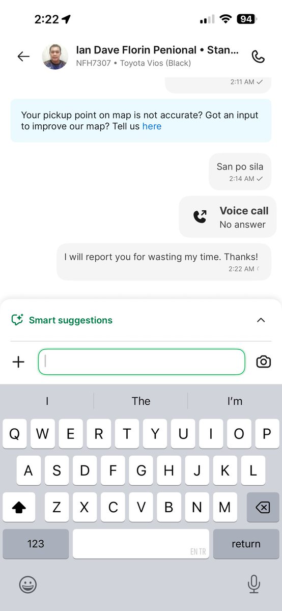 JLCB226's tweet photo. Hi @grabph all drivers assigned to me are not moving and won’t answer my messages or calls. Please this is such a waste of time. I don’t care about the 50php or anything. I’ve been waiting for 30min just to get passed around by the system and after few minutes, I got re-assigned. https://t.co/BFwde62EaO