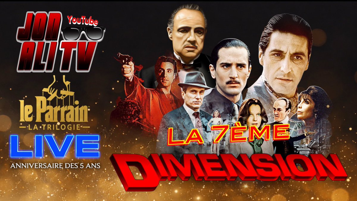 RDV CE SOIR À 21H30 DANS LA 7ÈME DIMENSION 🌀 ANNIVERSAIRE DES 5 ANS DE LA CHAÎNE 🎂 SPÉCIAL LE PARRAIN 🔥 Feat <a href="/DFilmtalker/">David The Filmtalker</a> <a href="/critiquezoltan/">Zoltan ça tourne !</a> <a href="/MerejSiub26596/">MEREJ</a> Fouad &amp; Alex ! L’OFFRE QUE VOUS NE POUVEZ OAS REFUSER 👉 youtube.com/live/l4GKUYIVT…