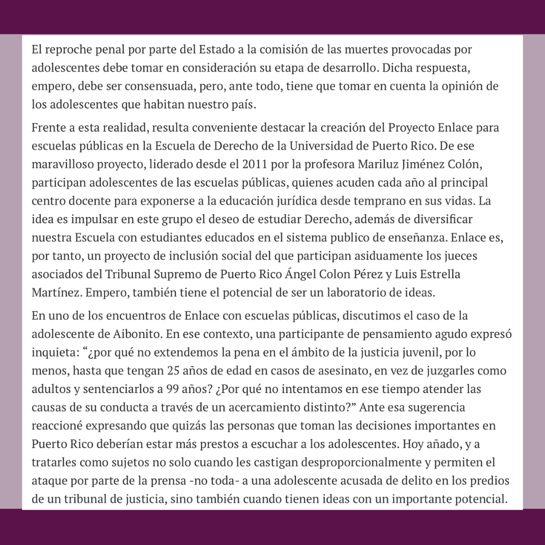 InocenciaUPR's tweet photo. Compartimos columna de opinión de nuestra directora, Dra. Iris Y. Rosario Nieves, “Festín punitivo”: los adolescentes como sujetos, publicada en la edición en línea del periódico El Nuevo Día. https://t.co/DC3shIJ9yP