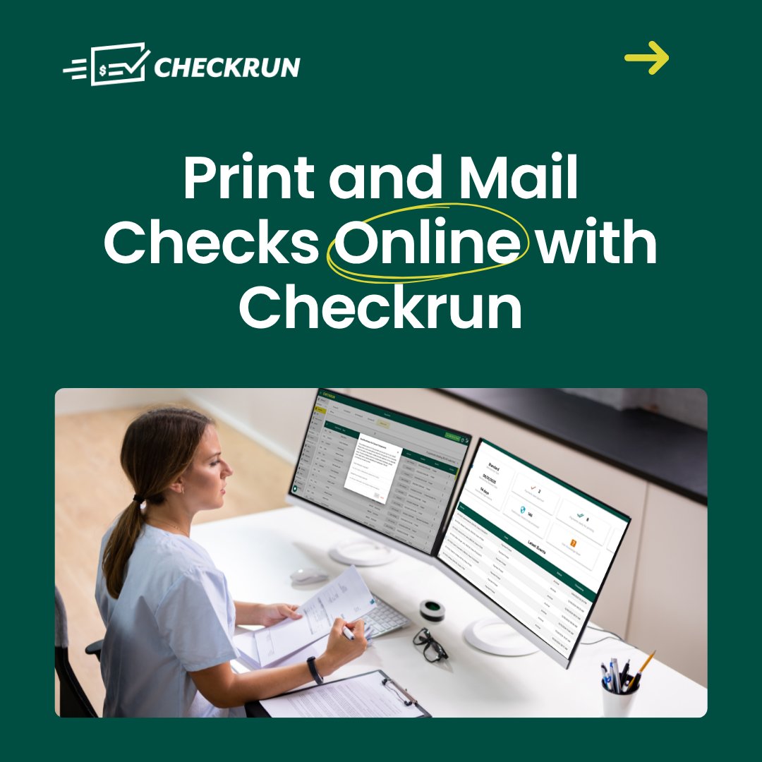 CheckrunChecks's tweet photo. You can mail a check online in under 2 minutes…

No printer. No stamps. No office required.

Here’s how businesses are using Checkrun to print and mail checks online 👇
 https://t.co/mLZCrOdD8x https://t.co/wA6ihGJoju