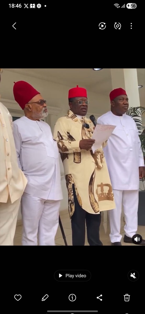PeterOnyekachu's tweet photo. Is this another force rising against Mr. Peter Obi from the east?

I hope we have seen the video?
The former governors of the South East to support Tinubu, will Peter Obi join them as a former governor or not?🤔🤷‍♂️
#NigeriaPolitics
#Israël #MerzRücktritt #Perú https://t.co/Y9BsP4tpnM