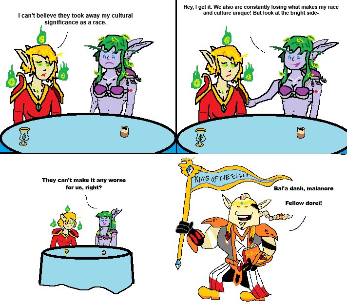 Gooldaro's tweet photo. How do you like that elven unity, fellow dorei? https://t.co/UH8rNYJrCc