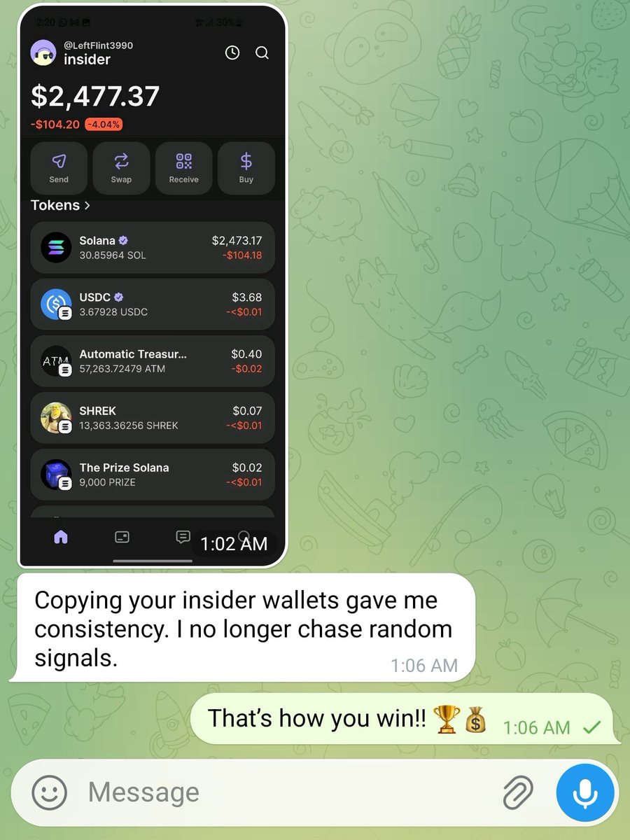 INSIDERWALLET__'s tweet photo. Copy trading is the future of trading. ⚡️💰 It’s accessible, effective, and proven. You save time, reduce risk, and grow faster.

#BitcoinRecovery #SolanaEcosystem 
#SolanaCrypto #insiderwallet #memecoins #BTC https://t.co/ea5Ok5dAg4