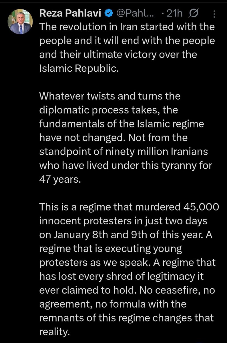 sonofnariman's tweet photo. In two posts less than 24hrs apart, Reza Pahlavi references different casualty figures from the January protests.

He can't even get his story straight over a single day.

And he's the self-proclaimed leader of the protest movement.

Imagine how much misinformation is out there. https://t.co/FRrnSA3Hgu