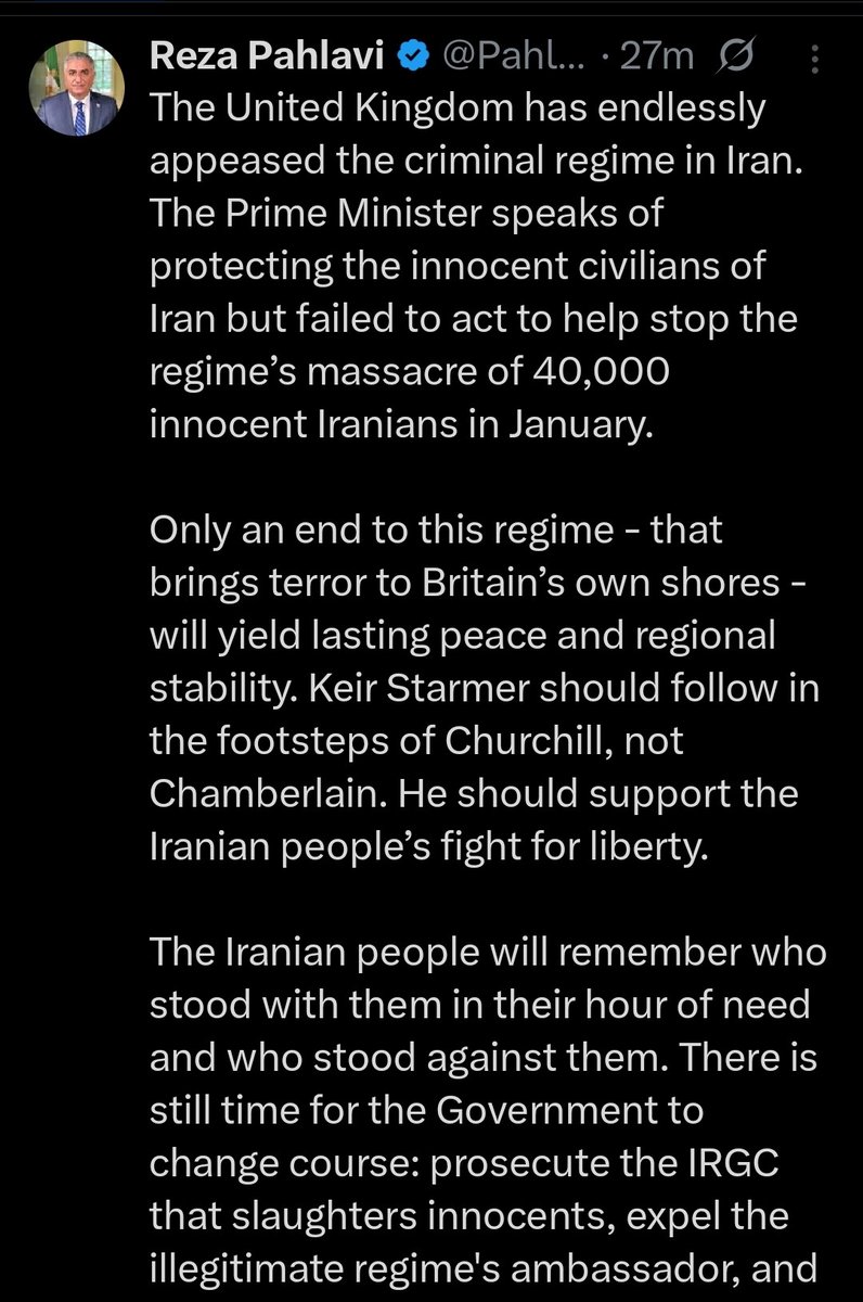 sonofnariman's tweet photo. In two posts less than 24hrs apart, Reza Pahlavi references different casualty figures from the January protests.

He can't even get his story straight over a single day.

And he's the self-proclaimed leader of the protest movement.

Imagine how much misinformation is out there. https://t.co/FRrnSA3Hgu