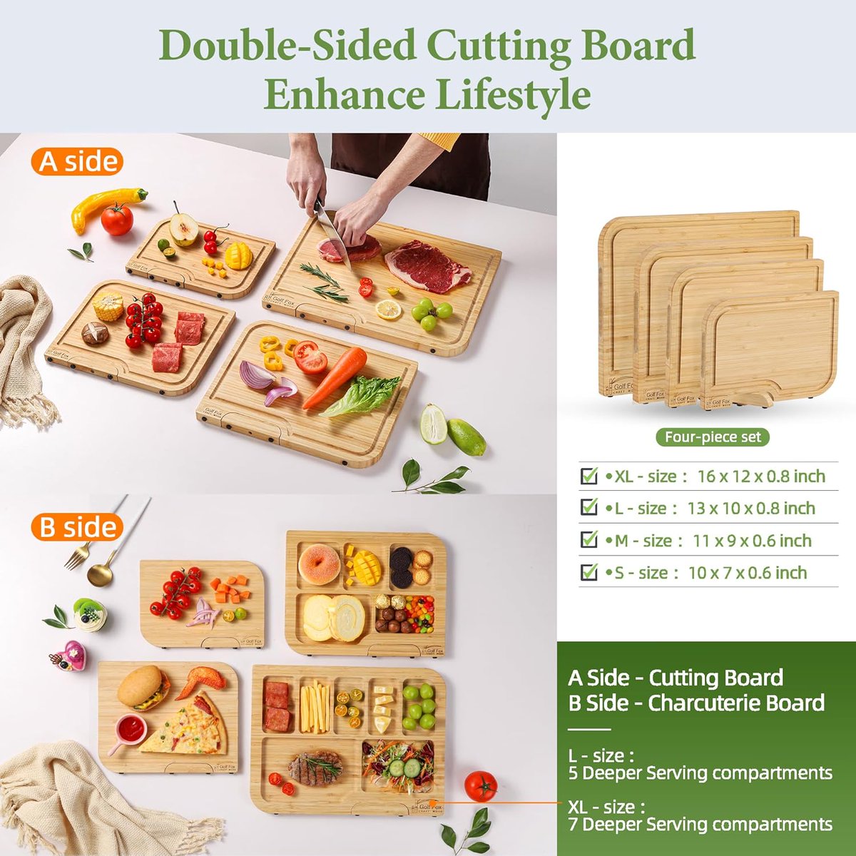 ImaginariumDep's tweet image. 49% OFF Code XRZPSWPS At Checkout. 4-pc bamboo cutting board set. Stand, double-sided boards, juice grooves and handles. Meal prep or charcuterie. amzn.to/4cz5w8f
#CuttingBoard #KitchenEssentials #MealPrep #HomeCooking #EcoFriendly *Amazon affiliate post*