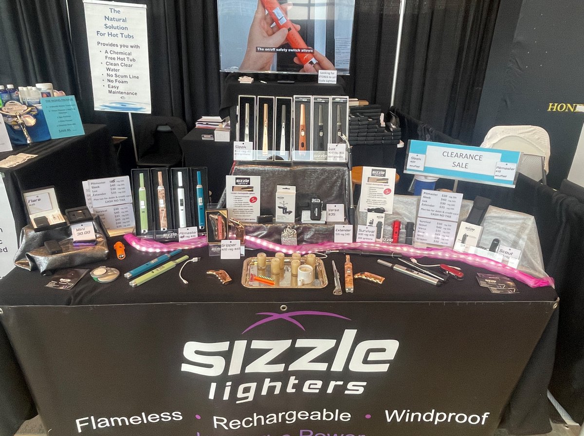 sizzlelighters's tweet image. Sizzle Lighters is at the Winnipeg Home + Garden Show!

Visit us at Booth 1834 at the RBC Convention Centre (April 9–12, on now until Sunday) to see and try our plasma lighters ⚡

Proudly headquartered in Winnipeg 🇨🇦

#SizzleLighters #WinnipegEvents #HomeShow