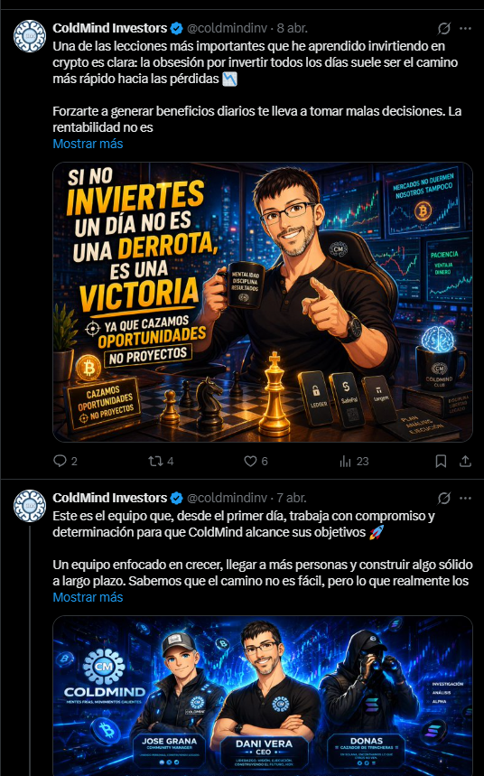 danivb_8's tweet photo. @X @Support 

La cuenta de @coldmindinv ha sido suspendida sin ningún motivo, no hemos incumplido ninguna regla, en si nuestra función es la de formar e informar a la gente.

Como podéis ver en la captura, ahí salen los últimos posts realizados

Ya hemos enviado la solicitud para revisarlo, pero necesitamos agilizar el proceso y que la cuenta vuelva a estar activa lo antes posible.

Gracias por vuestra atención.

#x #twitter