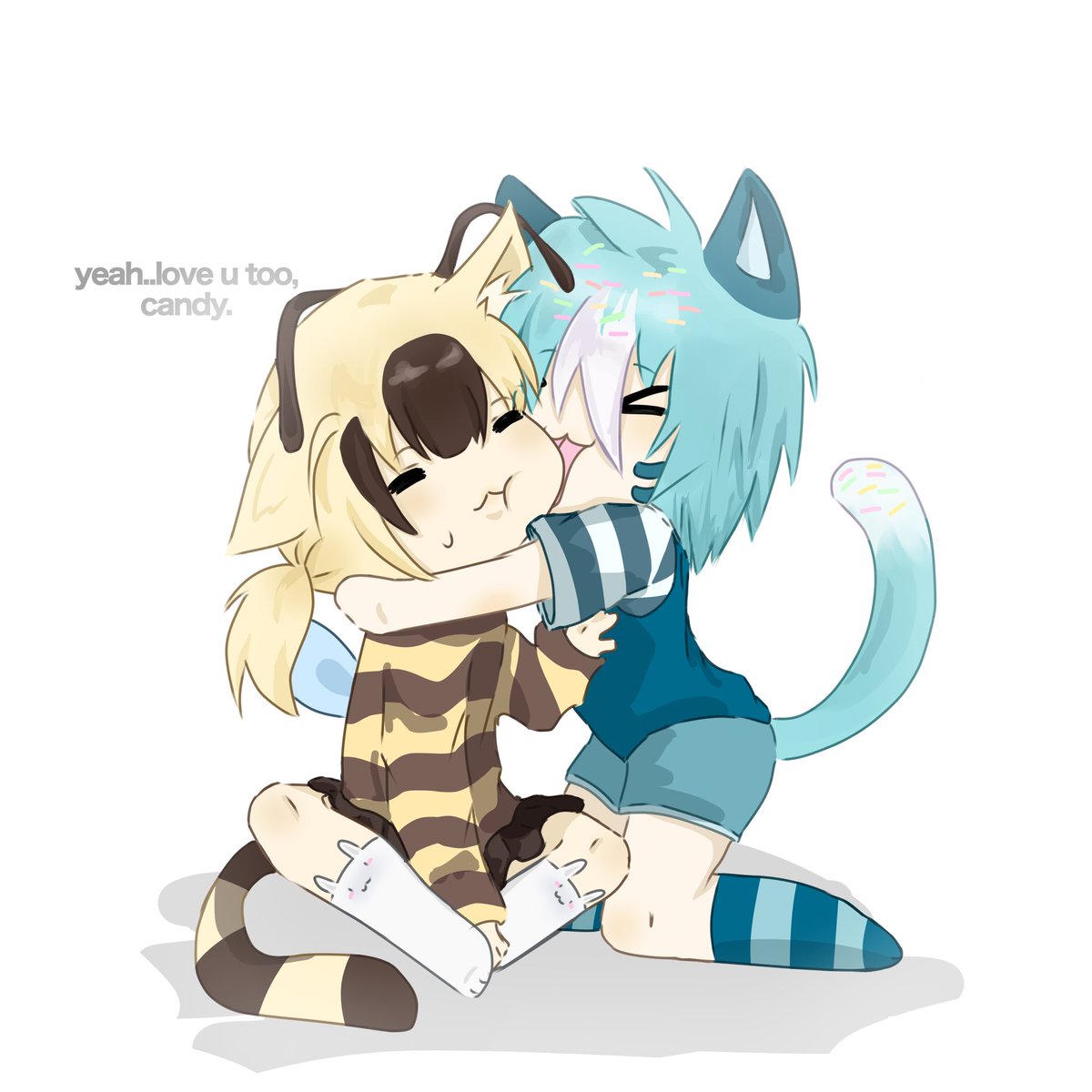 aximeoow's tweet image. i love these two so much omg #poppyplaytime #candycat #catbee #catbeeandcandycat