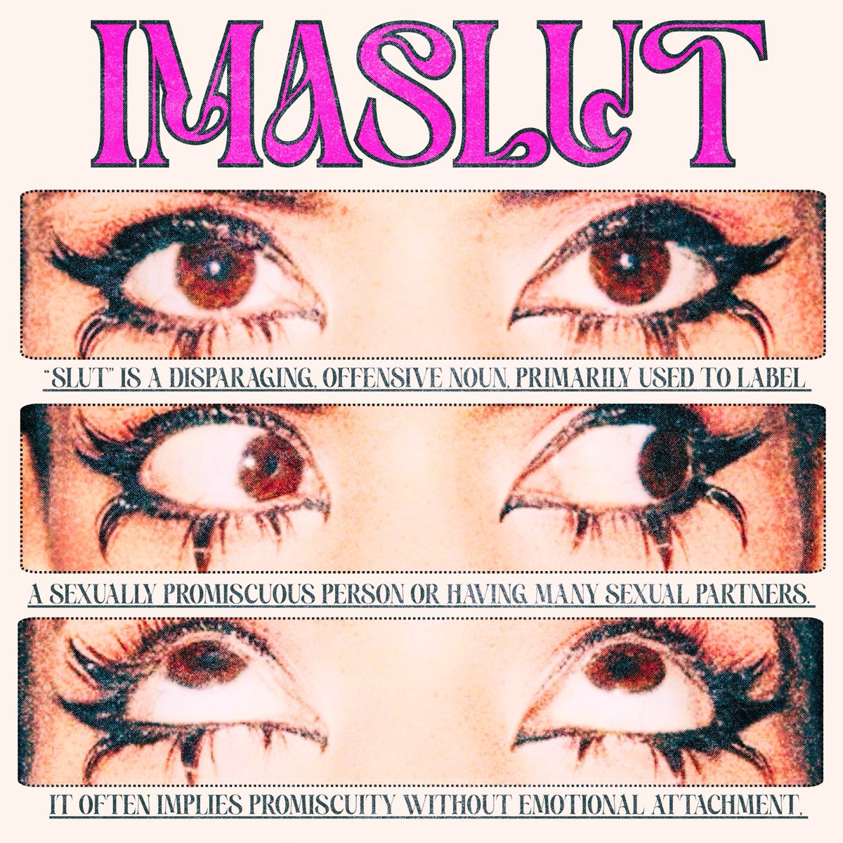 " IMASLUT " IS CVMMING....MAY 1ST.... ARE YOU?