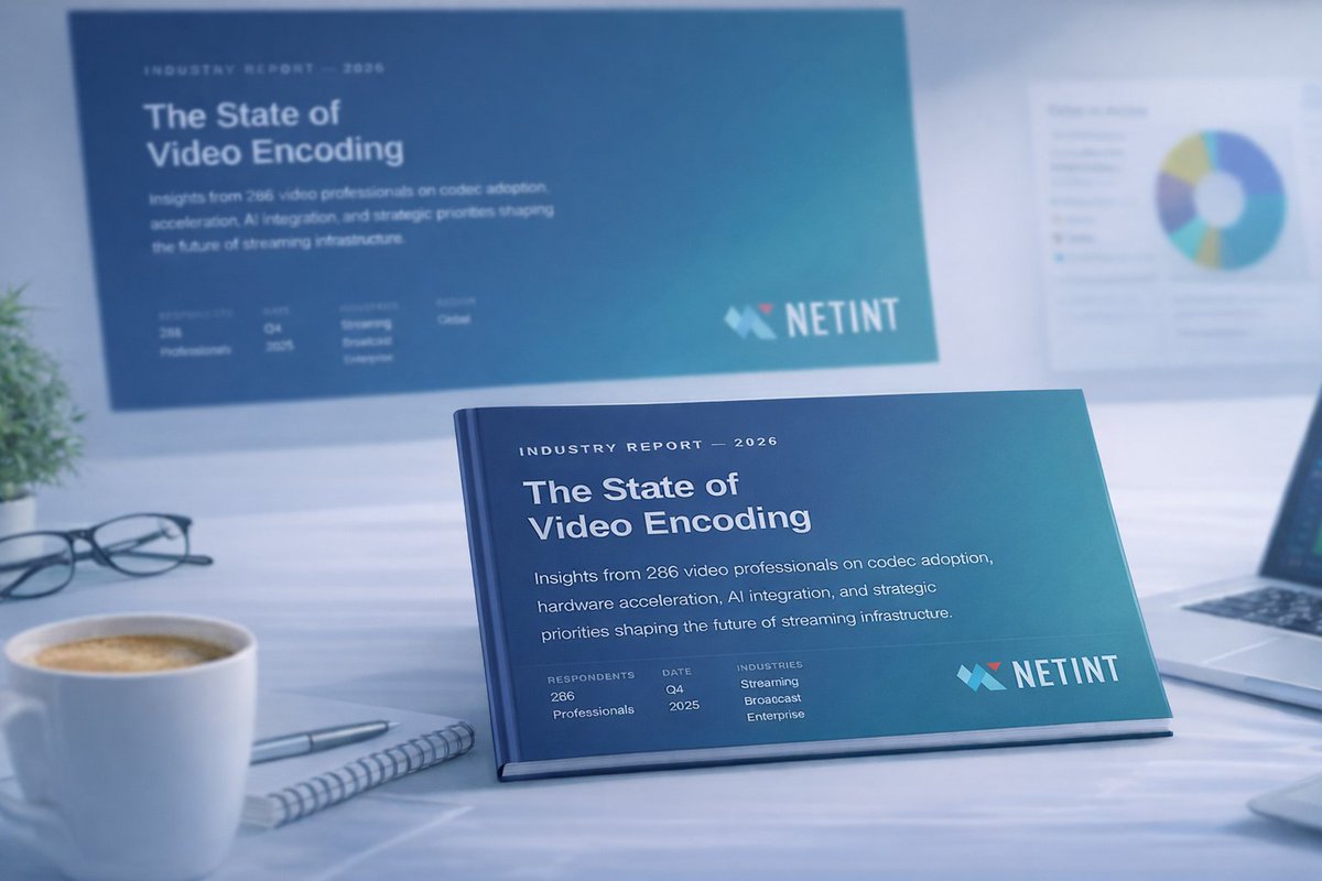NETINT_Tech's tweet photo. We surveyed 286 video professionals on the state of encoding in 2026.

The headline: AV1 goes from 17% to 57%. VPUs reach near-parity with GPUs. And 77% say their biggest blocker is organizational, not technical.

Full report (free) 👇 https://t.co/lP5M2XHZan

#VideoEncoding #AV1 #StreamingTech
