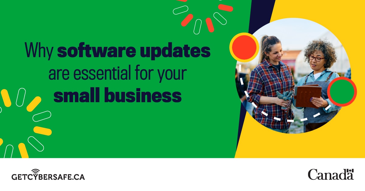 GetCyberSafe's tweet photo. Small business owners have a lot to worry about, and sometimes, cyber security may not feel like a priority.

One simple step you can take? Setting all of your business devices to update automatically. Here's why it matters to #GetCyberSafe: https://t.co/q9jQ8ypfCw https://t.co/N7grBi54mX