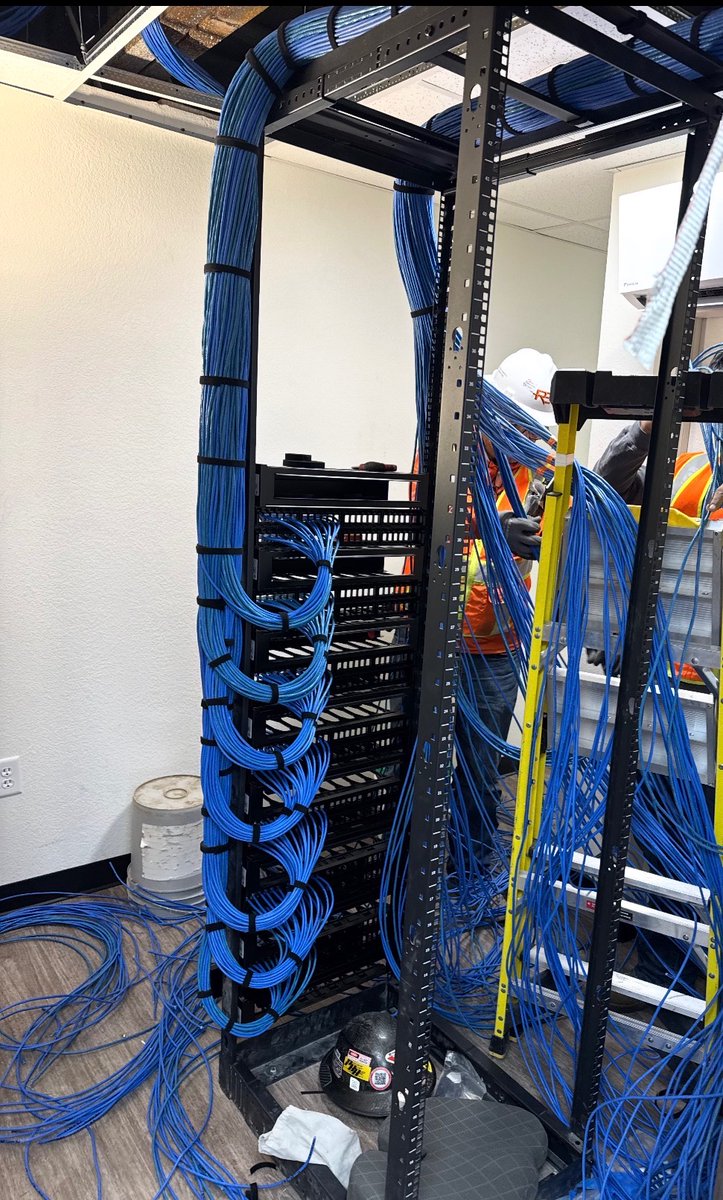 RuralElect's tweet photo. Mining Division is hard at work wiring the mine engineering building for communications—clean cable, tight terminations, and a rock‑solid network from day one.

 #MiningDivision #MineEngineering #CommunicationCables #RuralElectric https://t.co/15tV8njfyr