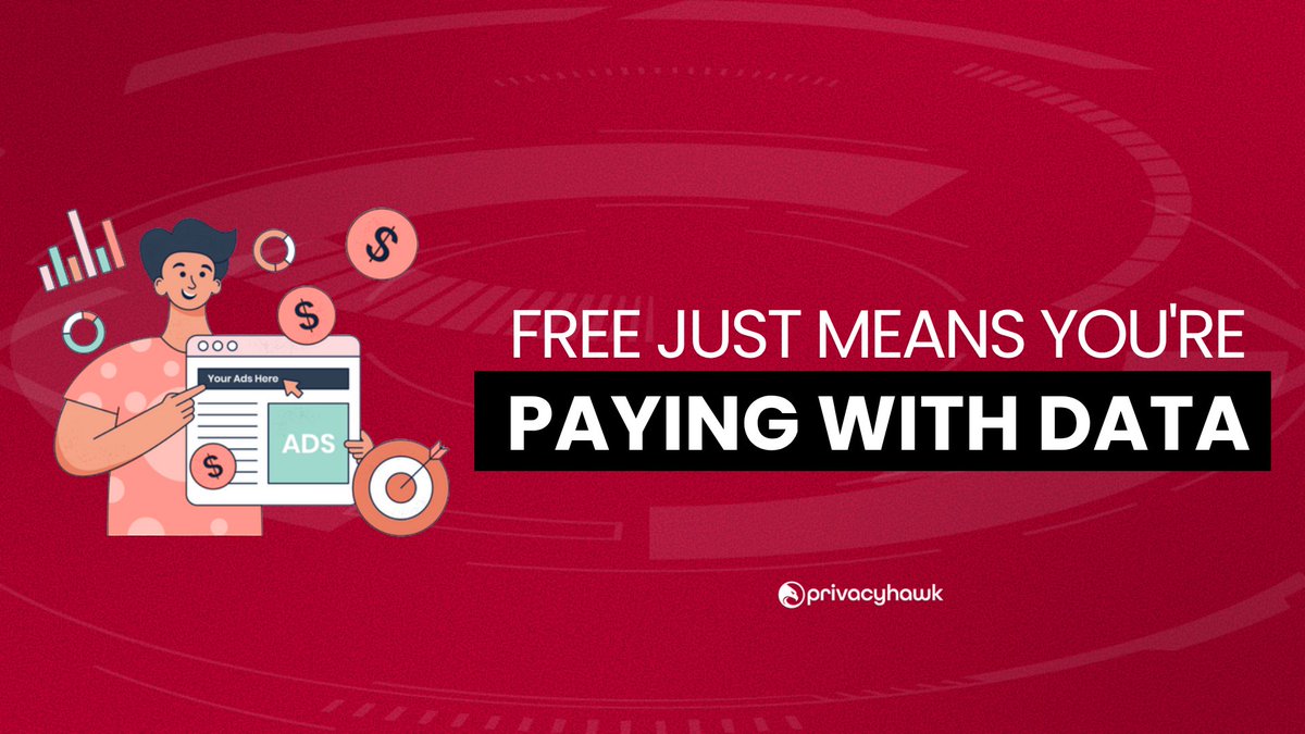 Privacy_Hawk's tweet photo. “Free” apps aren’t actually free.

They just don’t charge you money upfront.

Most run on a different exchange: your data, your attention, and your behavior. Every click, scroll, and interaction adds value.

You’re not just using the product, you’re helping power it. https://t.co/fqAslyp9st