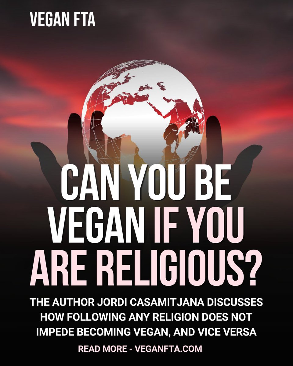teamveganfta's tweet image. Being religious should not impede becoming vegan, as any religion can be practised within a veganism framework, and vice versa. 👀

Read the full article 👇
f.mtr.cool/uevoiswtzg

#religion #veganism #ethics