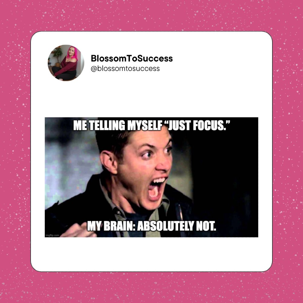 BlossomToSucces's tweet image. Me: just focus, it’s not that hard.
My brain: 🐿️✨ chaos mode activated.

Entrepreneurship + ADHD = Olympic-level multitasking in all the wrong directions.

#ADHDBusinessOwner #EntrepreneurLife #RelatableAF