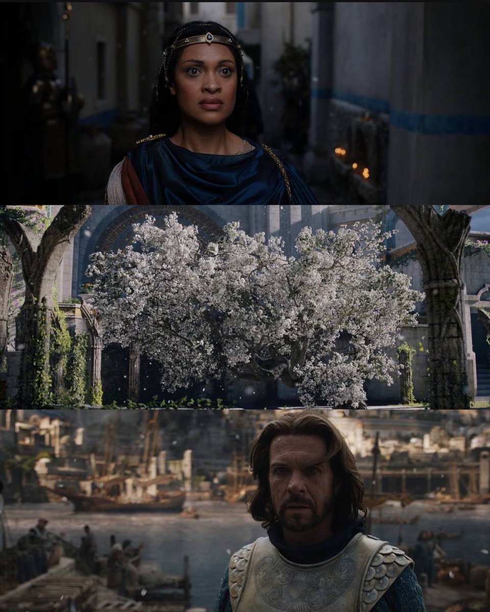 FellowshipFans's tweet image. "The Faithful believe that when the petals of the White Tree fall it is no idle thing, but the very tears of the Valar themselves, a living reminder that their eyes and their judgment are ever upon us..."

#ThrowbackThursday #TheRingsofPower #Numenor #Faithful #Tolkien