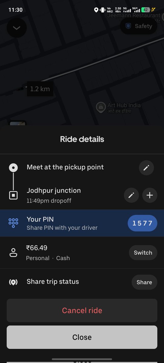 sunita155370's tweet image. Dear @Uber_Support @Uber_India, my driver Abhishek (RJ19PS3064) is demanding ₹170 for a ride that shows ₹66.49 on the app. This is clear overcharging and harassment. I have attached the chat screenshots as proof. Please take strict action. #UberIndia #ConsumerRights