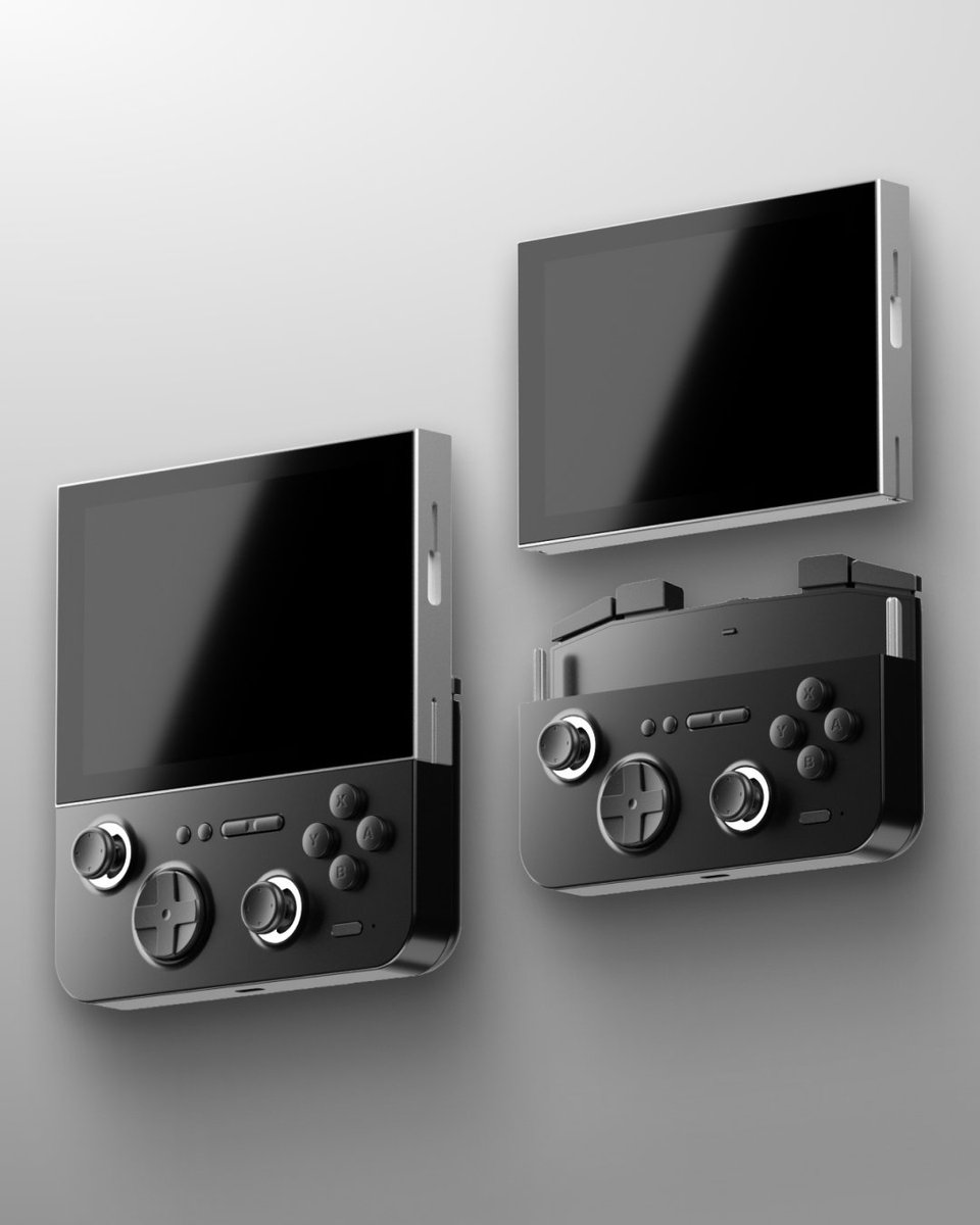 DigitalTrends's tweet image. GAMEMT’s E5 ModX rethinks handheld gaming with a modular design. Its display can detach so you can then magnetically attach your smartphone and use the handheld console as a bluetooth controller.

#gaming #handheldconsole #technology #technews