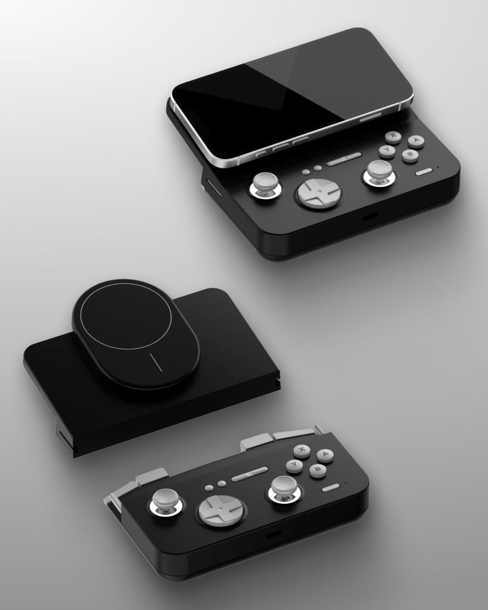DigitalTrends's tweet image. GAMEMT’s E5 ModX rethinks handheld gaming with a modular design. Its display can detach so you can then magnetically attach your smartphone and use the handheld console as a bluetooth controller.

#gaming #handheldconsole #technology #technews