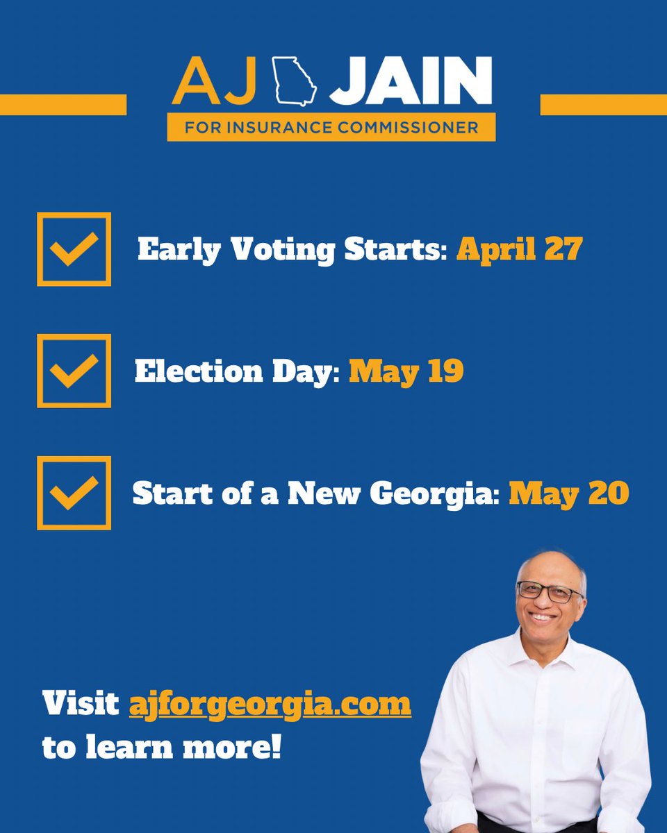 aj4georgia's tweet image. Voting season is around the corner! I’m running for Insurance Commissioner to focus on you &amp;amp; lowering insurance costs for families all over Georgia. We’re in a crisis, but we have the tools to fix it. We just need leadership willing to act. Join us &amp;amp; get ready to #GetOutTheVote!
