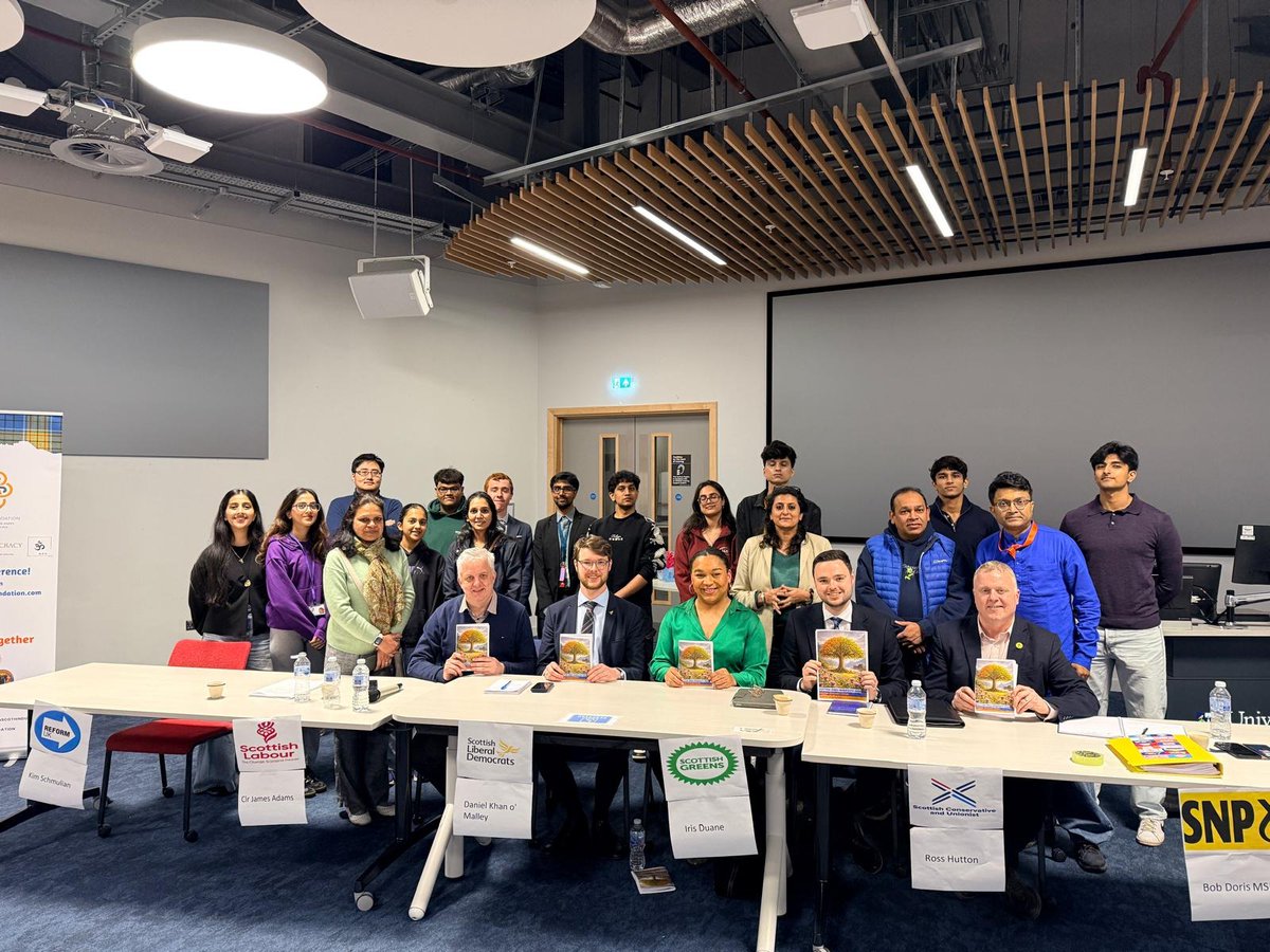 ScotHinduFdn's tweet image. Last night’s #Chai and #Hustings rolled into @UofGlasgow with the Student Hustings led by the Hindu Society, covered some serious ground. The students stepped up to challenge the status quo on:

#Edcation: Asking for a review and an end to the misappropriation of #Hinduism and