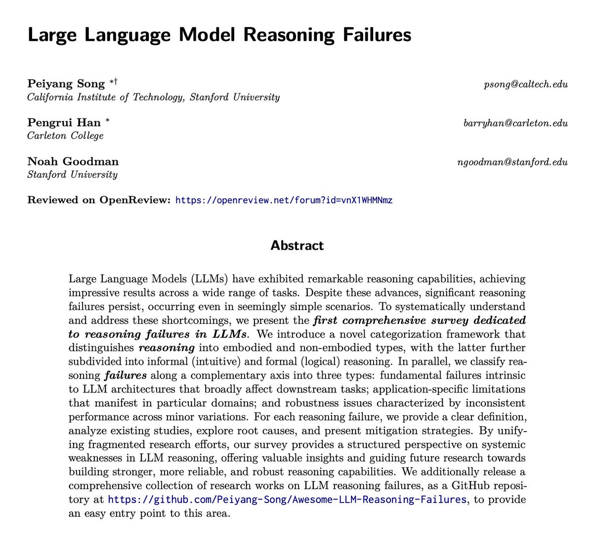 HowToAI_'s tweet image. 🚨 Stanford just published the most uncomfortable AI paper of the year.

They just dropped a systematic teardown of how large language models actually "think."

It proves that passing a benchmark has almost nothing to do with real reasoning.

We have spent years optimizing for