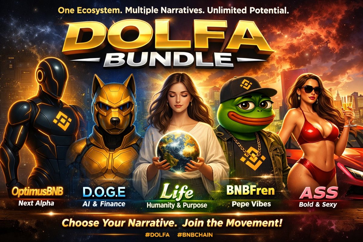 🚀 DOLFA Bundle is here.

5 projects. 5 narratives. 1 ecosystem.
D.O.G.E | OptimusBNB | Life | BNBFren | ASS

AI 🤖 | Alpha ⚡ | Humanity 🌍 | Memes 🐸 | Energy 🔥

Choose your narrative… or ride them all.

@dogebsc_army
<a href="/OptimusBNB/">OptimusBNB</a>
<a href="/HumanLifeCoin/">Human | $LIFE</a>
@bnbfren_bsc
<a href="/sexy69bsc/">Sexy69: $ASS🍑</a>
#BNB