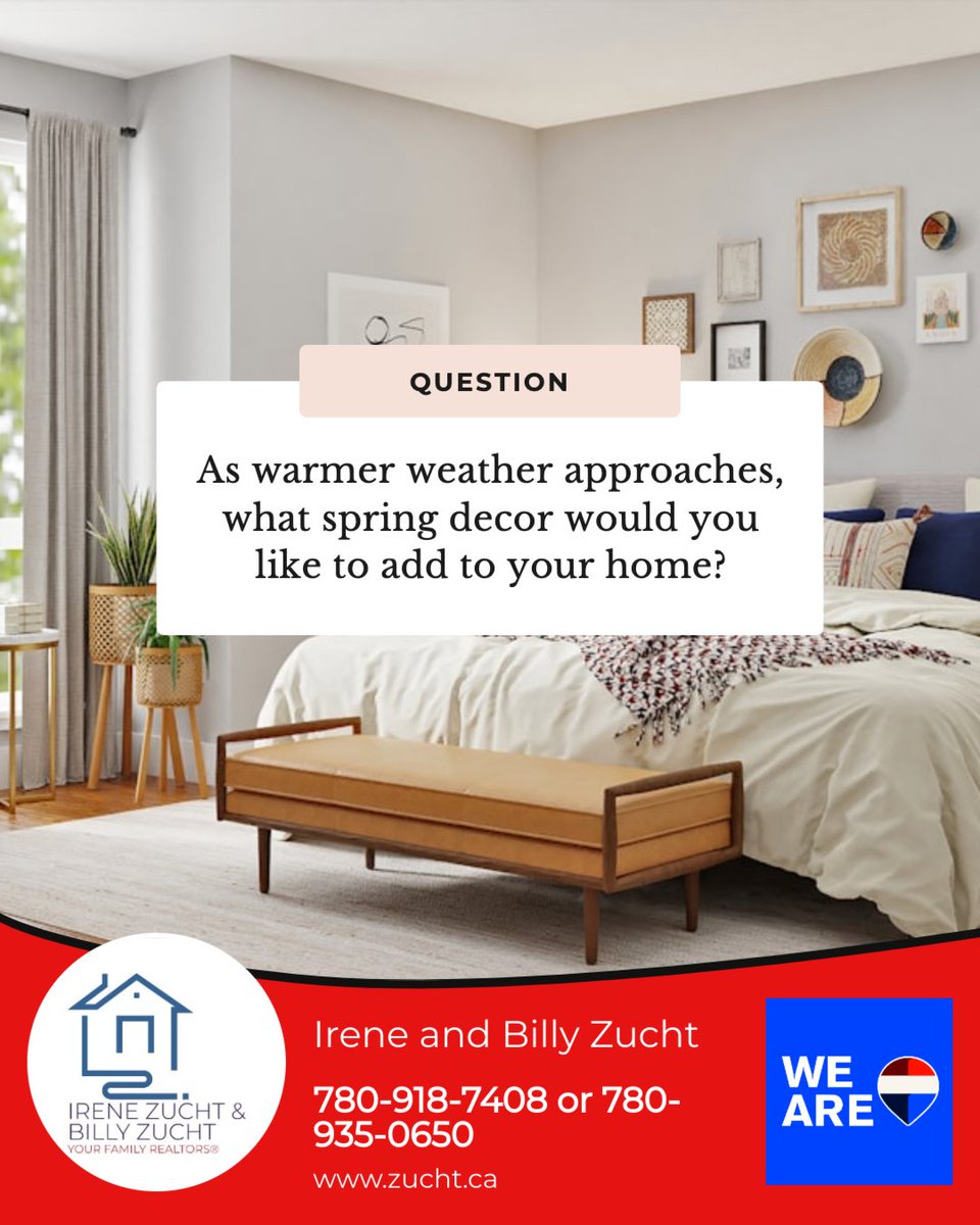 Bzucht's tweet image. As spring blooms, it’s the perfect time to refresh your home with vibrant, seasonal touches! 

🌸 What updates are on your wish list this spring? Are you dreaming of colorful floral arrangements, breezy sheer curtains, or adding a charming outdoor seating area? 

#fortsask