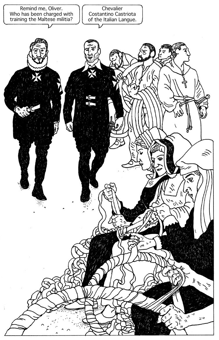 Siege 1565 meehancartoons.com Pages 32 - 33 #graphicnovel #comicbookart