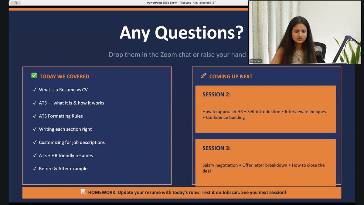 Shubhamdotcom's tweet image. Aaj ka session 🔥
Resume Building &amp;amp; ATS Mastery pe tha

Learned how to beat ATS, JD ke according resume tailor karna, clean formatting + proper spacing ka importance

No more funny emails ❌
Only professional vibes + solid projects ✅
#ResumeTips #ATS #LearningJourney @nirudhuuu