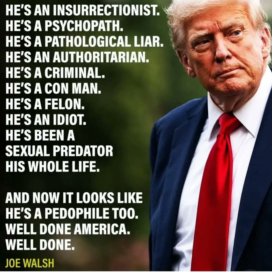 Trump is a malignant psychopath🦨. tweet media