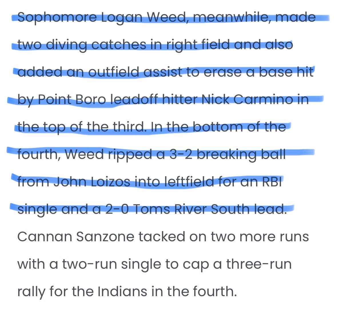 LoganWeed18's tweet photo. 4/4/26 huge team win over Point Boro 4-1
- 1/3 RBI single, 4 putouts 1 assist (2 diving plays)
- @TRS_Baseball @Matt_Manley https://t.co/kyINGLQoNg