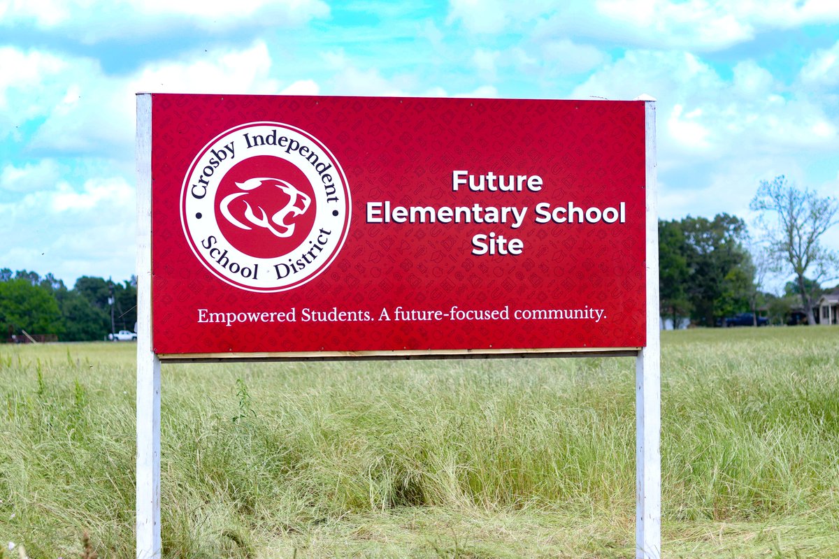 CrosbyISD's tweet photo. BIG NEWS, CROSBY ISD!  

We are excited to announce the purchase of land for our future 5th elementary campus!  This is a promise to our growing community and a bright future for our students. Thank you to our School Board for your vision and leadership!  #CommittedToStudents https://t.co/7jajgjMuy9