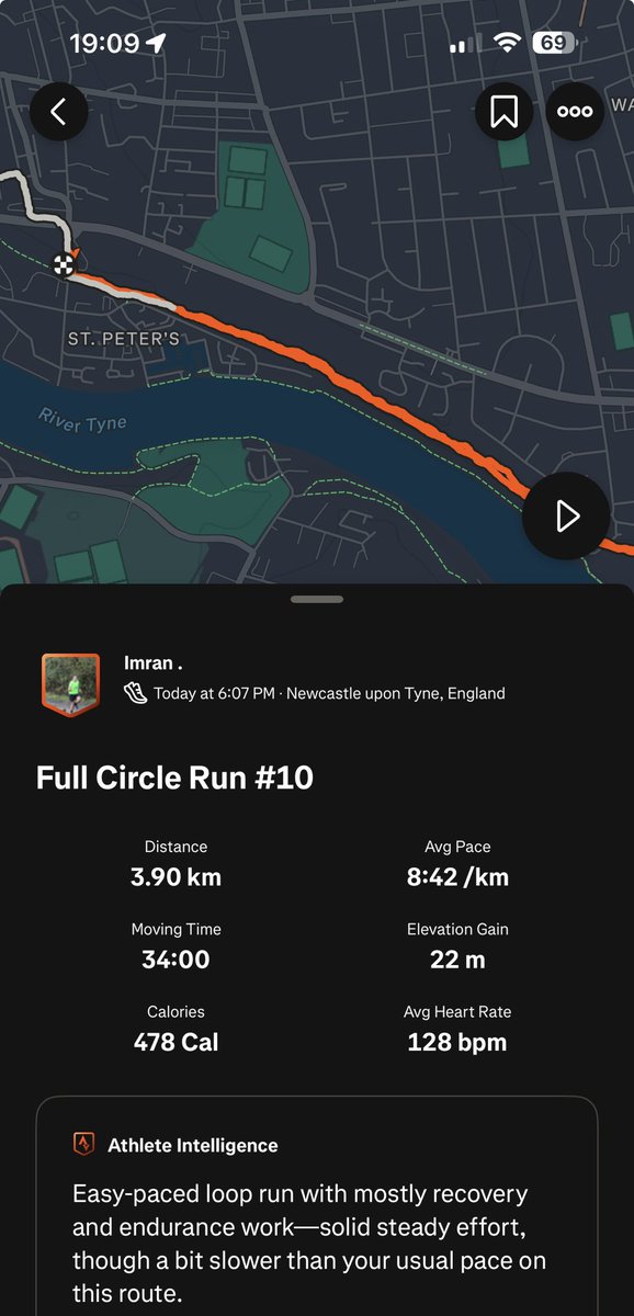 Slowly really enjoying my running again,