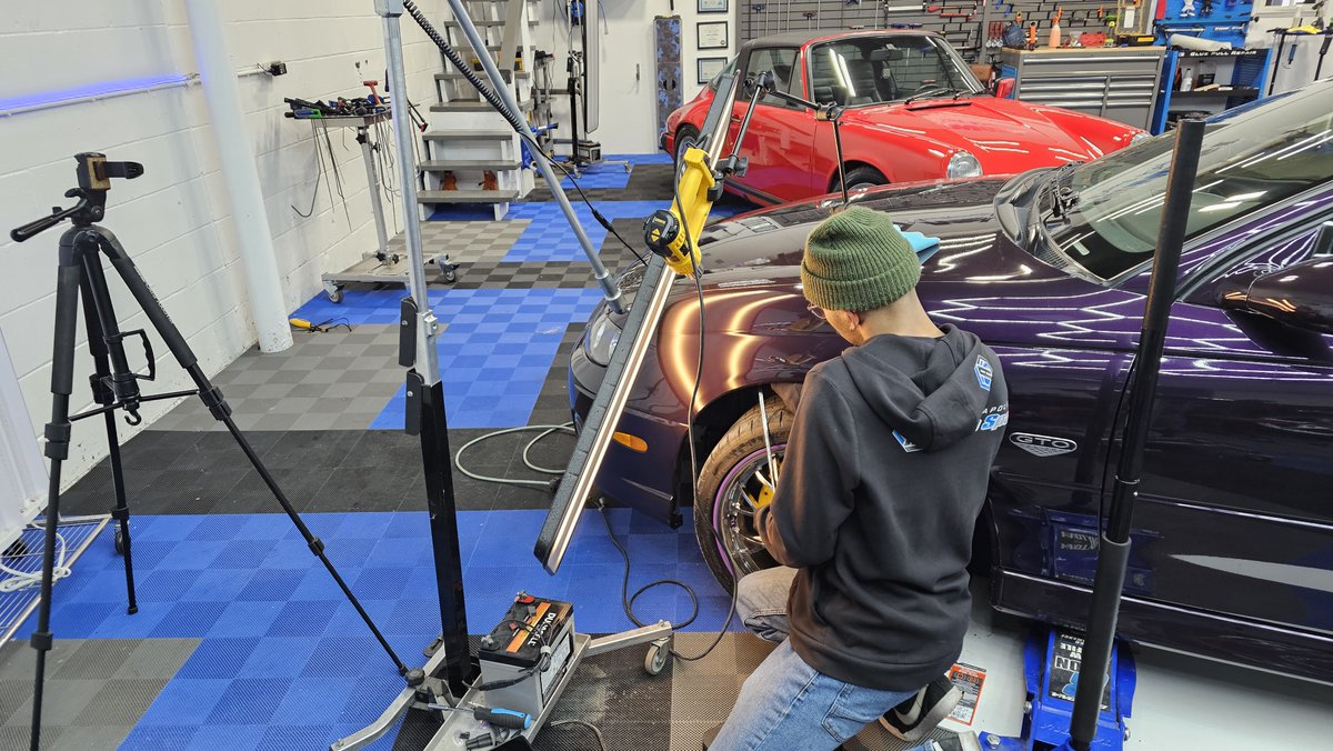 IndianapolisSpa's tweet image. Original paint cannot be replaced. This 2004 Pontiac GTO had a fender dent repaired with PDR to preserve the factory finish. #PaintlessDentRepair #PontiacGTO #DentRepair #IndyAutoCare
