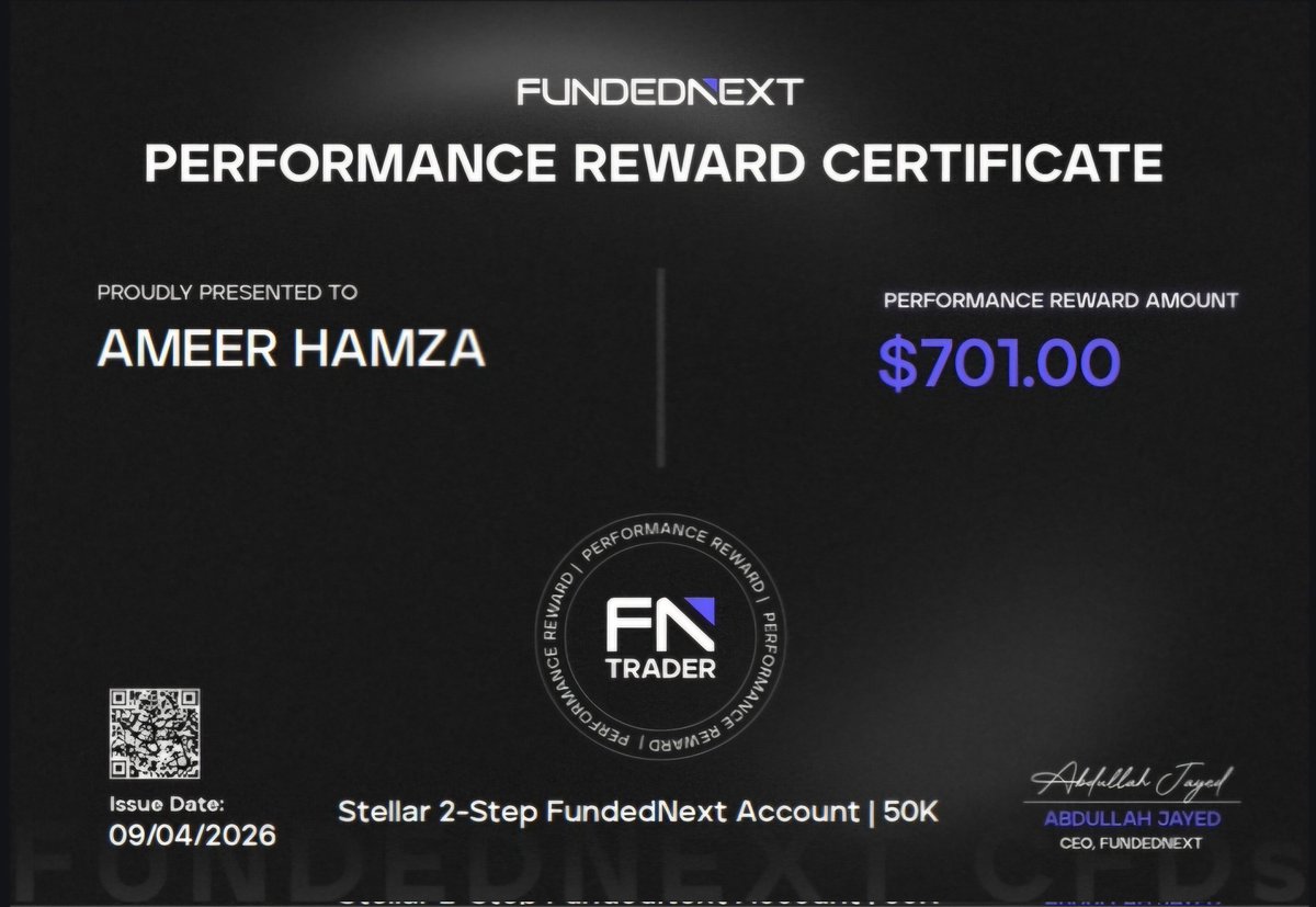 iameerhamxa's tweet photo. Alhamdulillah 💸

Just received a $700 payout from @FundedNext.

No hype — just discipline, patience &amp; risk management.

Consistency pays. 📈
Next target: bigger payouts 🚀
#FundedNext #Forex #Trading https://t.co/BjiK8yuoeX