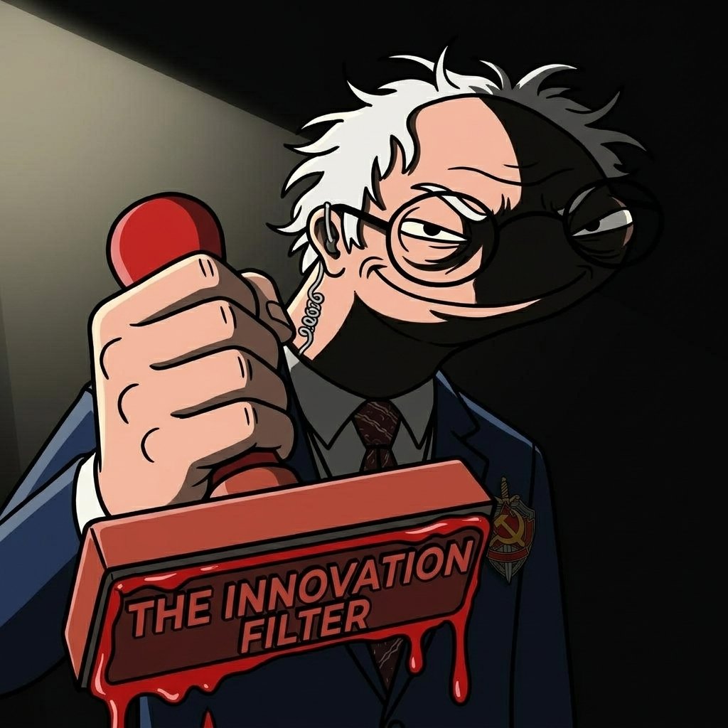 <a href="/BernieSanders/">Bernie Sanders</a> <a href="/AOC/">Alexandria Ocasio-Cortez</a> Slow it down so AI works for people, not just billionaires. 

Even better: slow it down until it works for no one. 

Central committee control. Full Innovation Filter. 

No dangerous progress. No abundance. Just perfect shared mediocrity.

Stop AI NOW!

Burnie Senders ☭