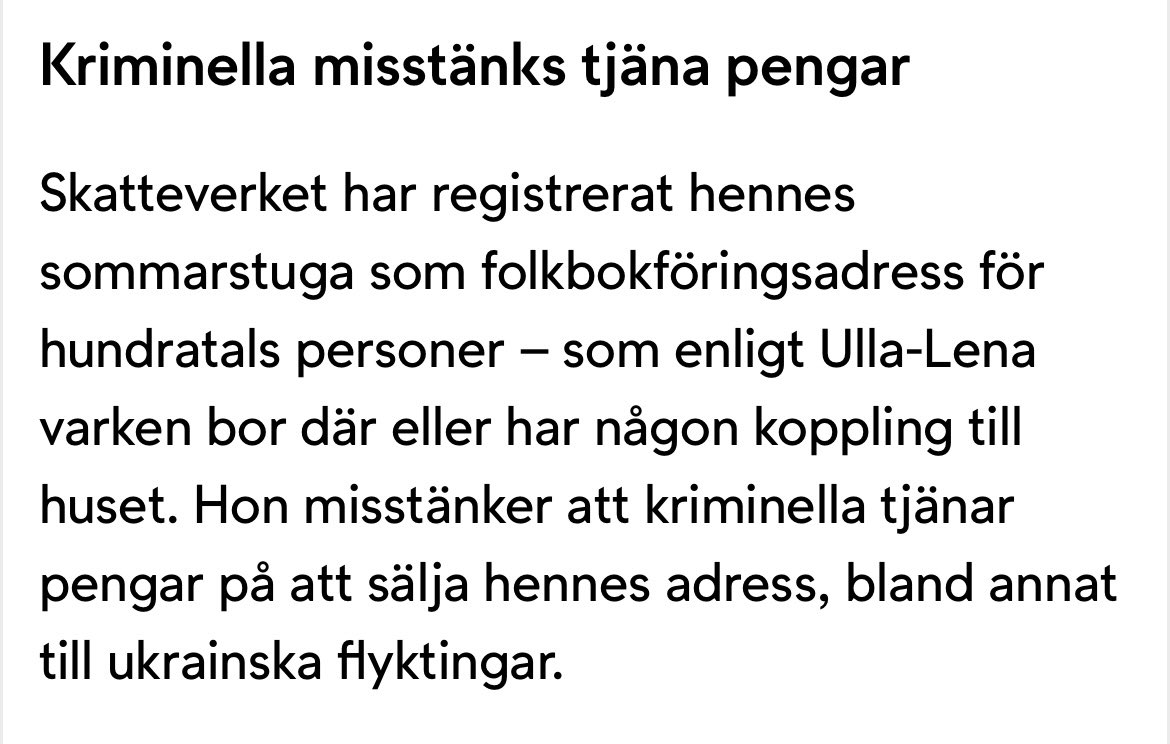 Hundratals kriminella som skriver sig på oskyldiga pensionärers adresser men Skatteverket väljer att fokusera på att beskatta en kvinna som sexuellt exploaterats av sin man?