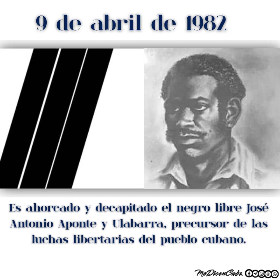 Aponte y sus compañeros soñaron con una Cuba libre y sin esclavitud. Los ejecutaron por ese sueño. Hoy honramos su memoria con el compromiso de mantener viva la rebeldía. #CubaSoberana  #CubaEstaFirme #100AñosConFidel <a href="/CubaCubacons/">Grupo Empresarial Construcción y Montaje</a>  <a href="/HidysB/">Hidys Duménigo Baralt</a>  <a href="/benederto/">Benederto Travieso Gómez</a>